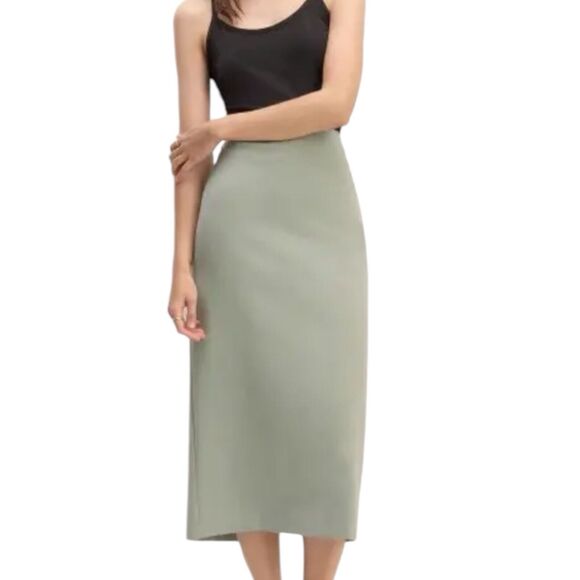 Everlane Dresses & Skirts - NWOT Everlane The Dream Maxi Skirt Sage Green Stretchy High Waisted Size XXS